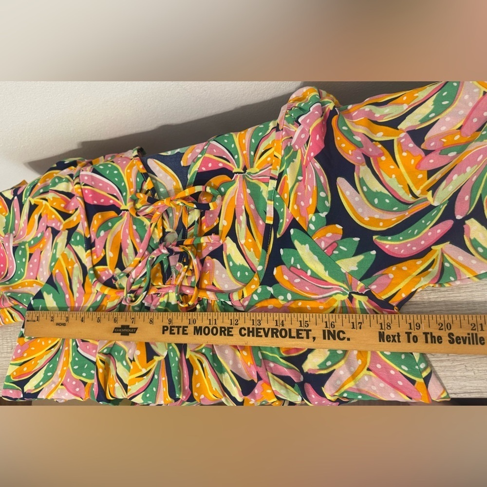 MICHELLE MCDOWELL Vivey Top In Going Bananas Flowy Tiered Novelty NWT Small - Picture 8 of 10